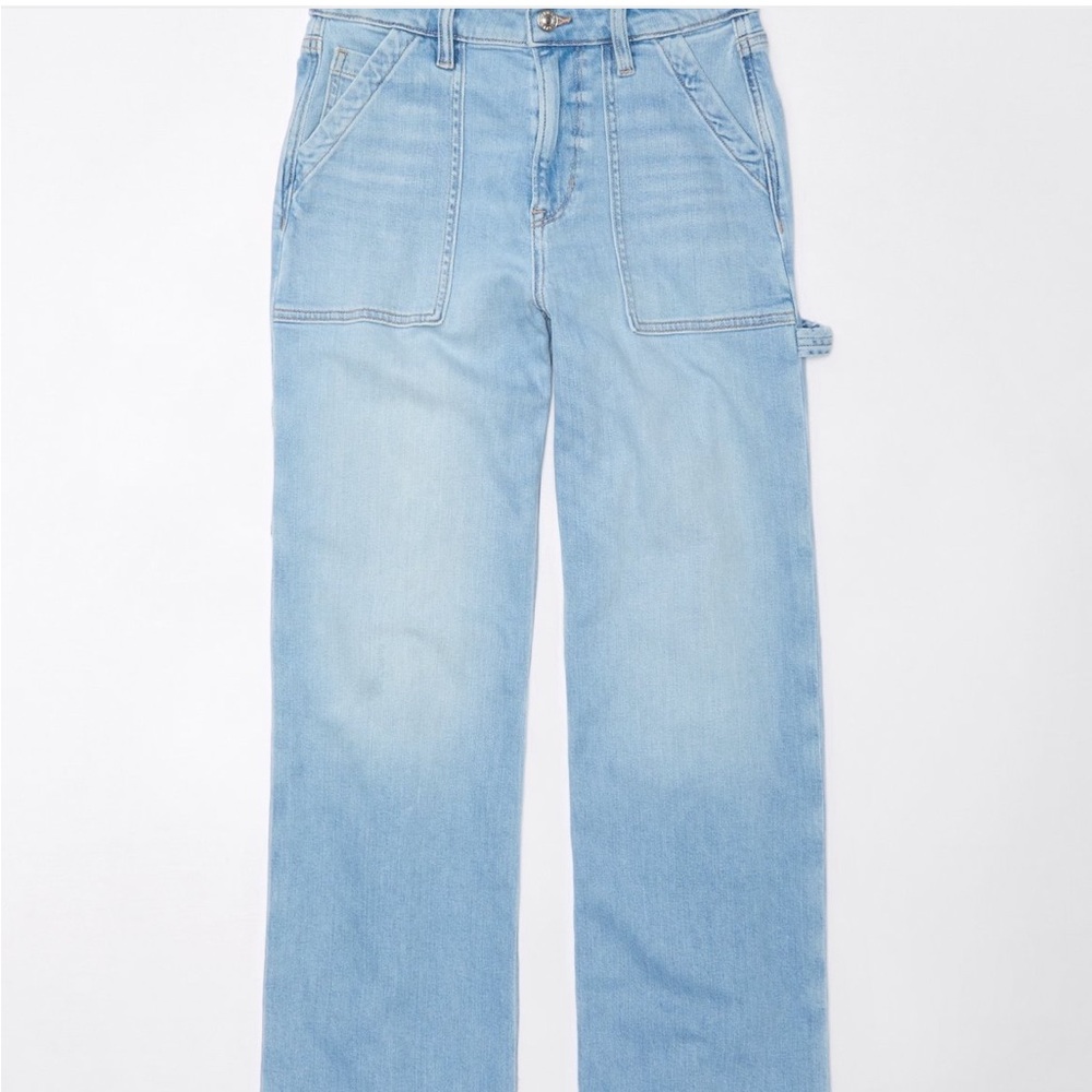 COPY - AE Dreamy Drape Stretch Super High-Waisted Baggy Wide-Leg Jean